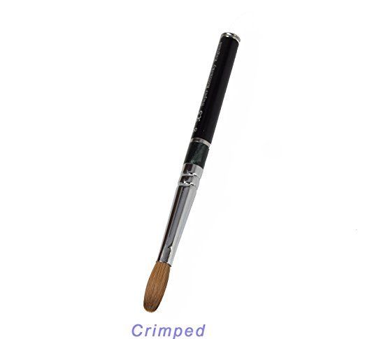 X5 Crimped Kolinsky Acrylic Nail Brush - Choose Size