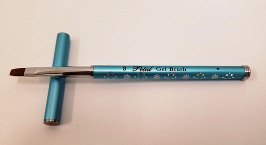 Petal Blue Diamond Flower Handle GEL Brush With Cap - Size #8