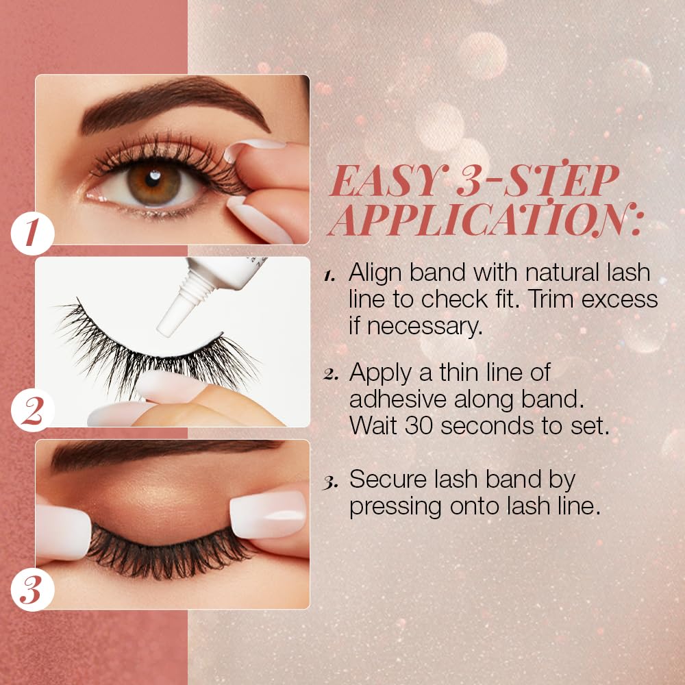 Ardell Naked Lashes 422 Multipack, Natural-looking and Lightweight False Eyelashes, 4-pairs