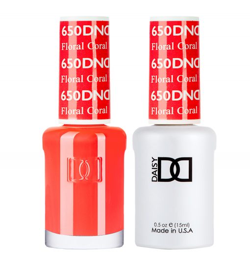 DND Gel Polish & Lacquer - 650 - Floral Coral