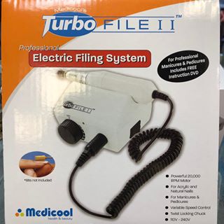 Medicool Turbo File II Pro Electric Nail Filing System (Newest Version)