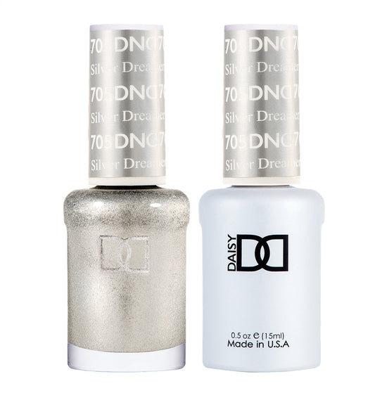 DND Gel Polish & Lacquer - 705 - Silver Dreamer