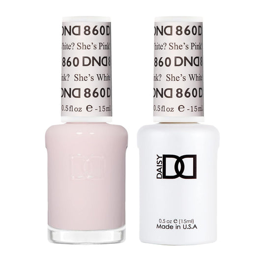 DND Gel Polish & Lacquer - 860 - She’s White? She’s Pink?