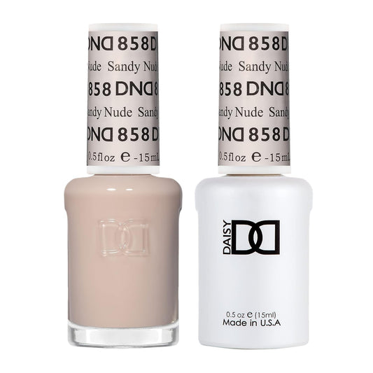 DND Gel Polish & Lacquer - 858 - Sandy Nude