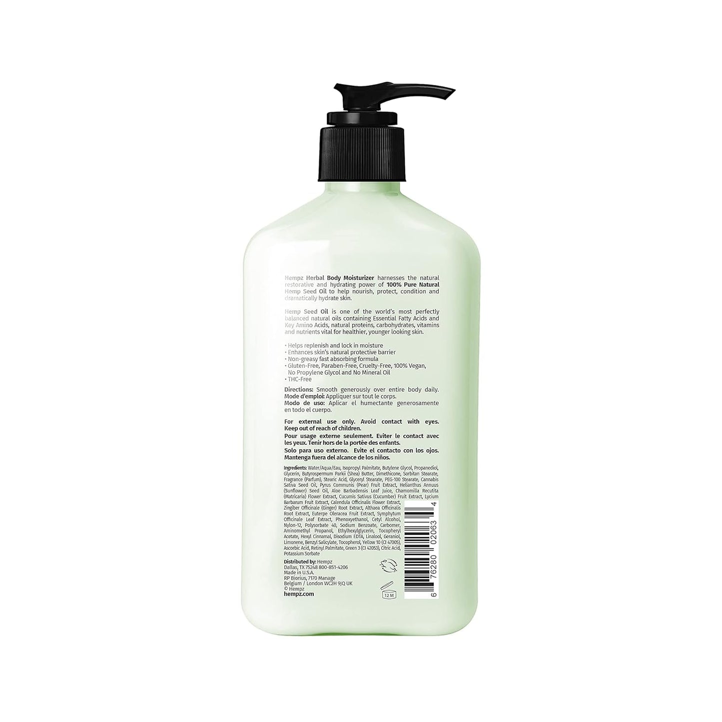 Hempz Body Moisturizer Green Tea and Asian Pear 17 fl. oz