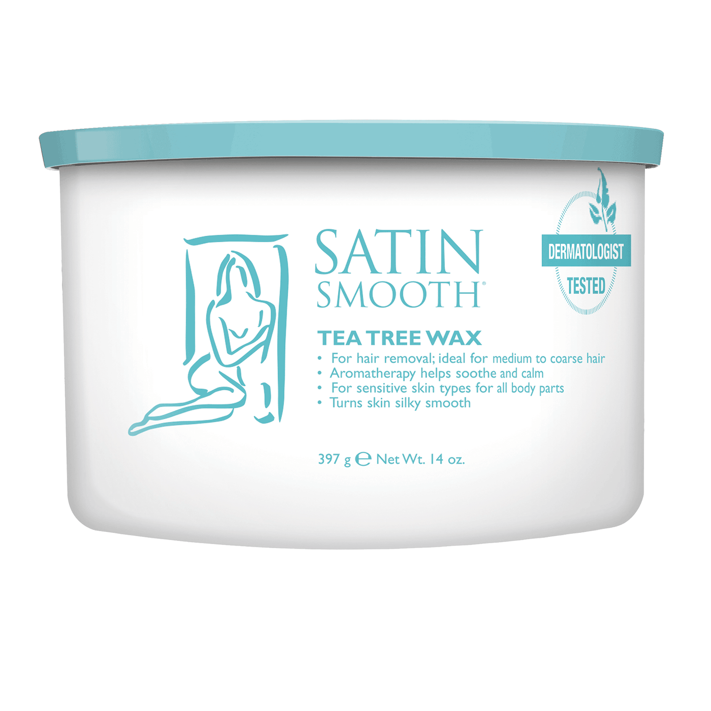 Satin Smooth Hard Wax -  Tea Tree - 14 oz