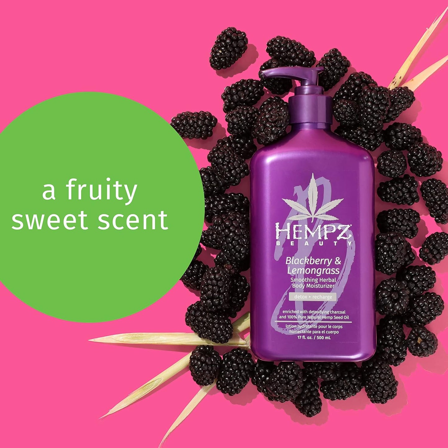 HEMPZ Body Lotion - Blackberry & Lemongrass Daily Moisturizing Cream  17oz
