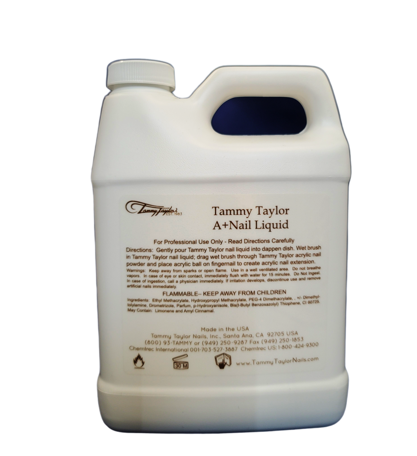 Tammy Taylor Nail Acrylic Liquid A+ For Pink & White - 32 fl. oz