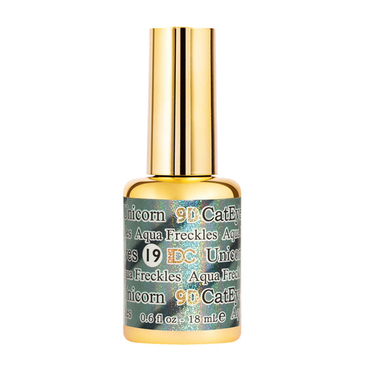 DND DC 9D CatEyes Gel  #19 - Aqua Freckles