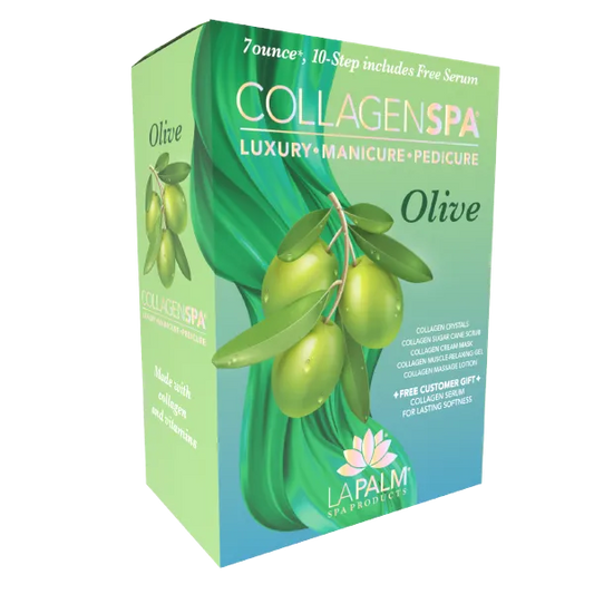 La Palm Collagen Spa Luxury Manicure & Pedicure 10 Step Kit - Olive (Case 60pcs)