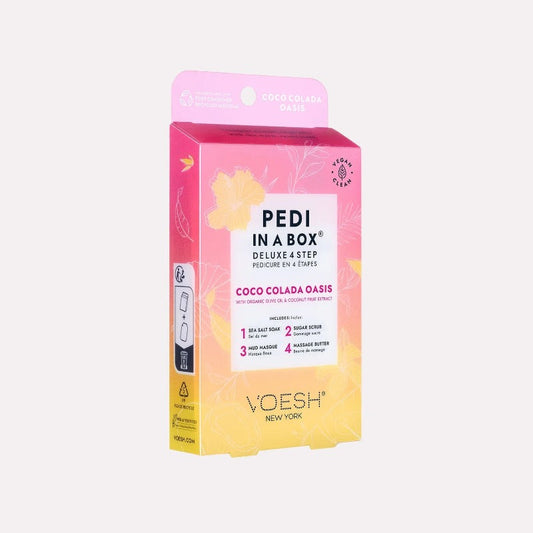 VOESH Deluxe Pedicure In A Box 4 In 1 (Case 50 packs) - Coco Colada Oasis