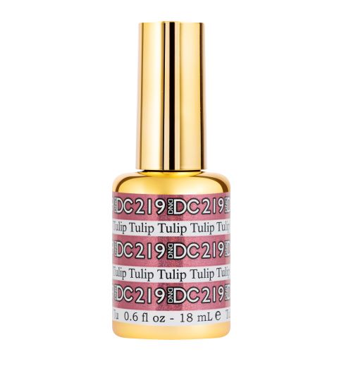 DND DC Platinum - Soak off Gel in holographic glitter - #219 Tulip
