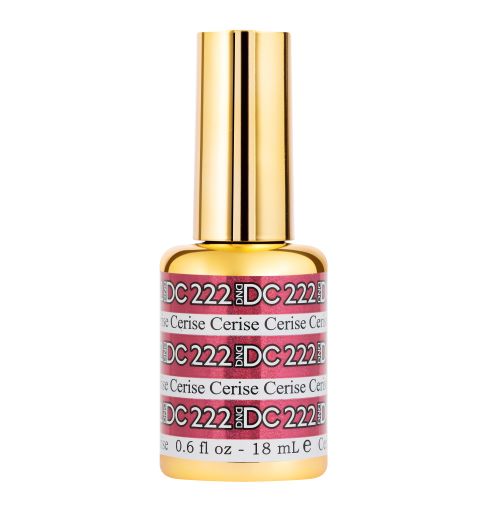 DND DC Mermaid Soak off Gel in holographic glitter - #222 Cerise