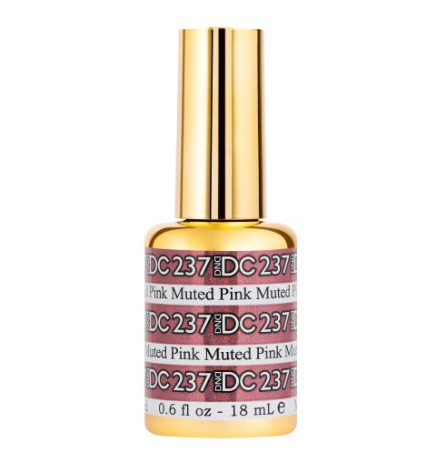 DND DC Mermaid Soak off Gel in holographic glitter - #237 Muted Pink