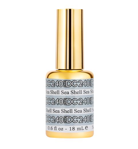 DND DC Mermaid Soak off Gel in holographic glitter - #240 Sea Shell