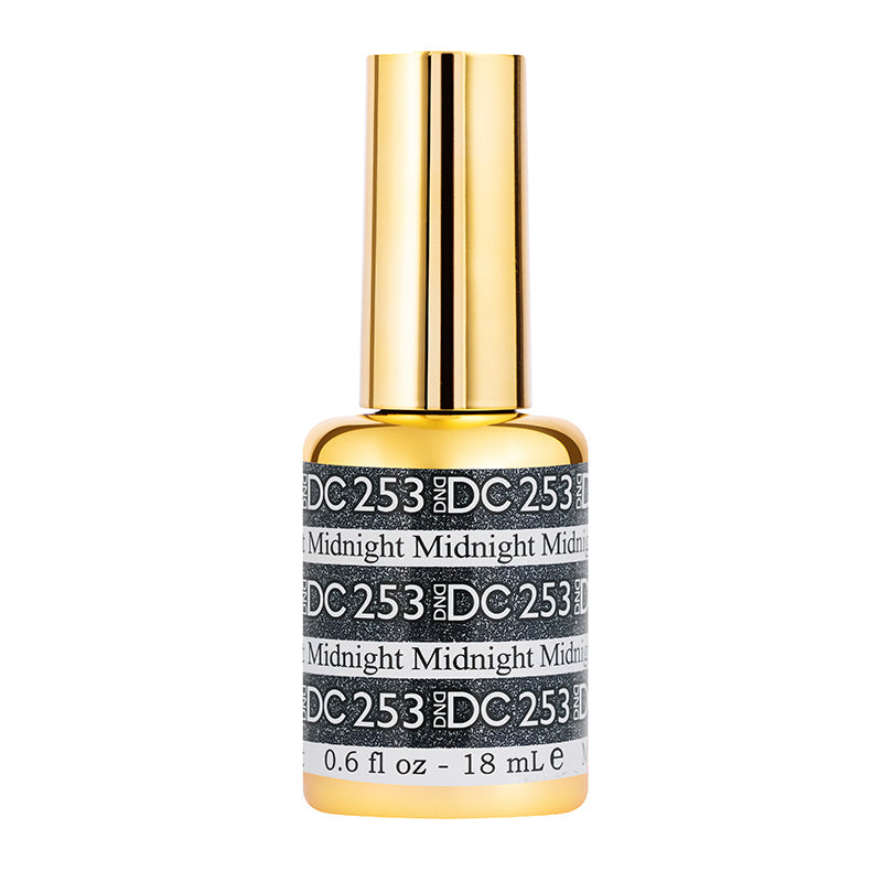 DND DC Mermaid Soak off Gel in holographic glitter - #253 Midnight