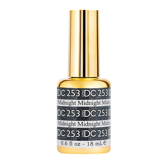 DND DC Mermaid Soak off Gel in holographic glitter - #253 Midnight