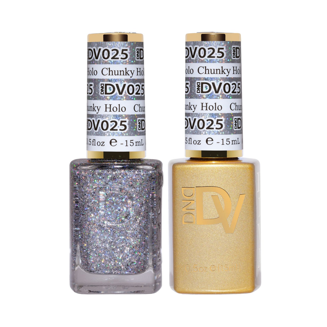 DND Diva Gel & Nail Polish - Chunky Holo #025