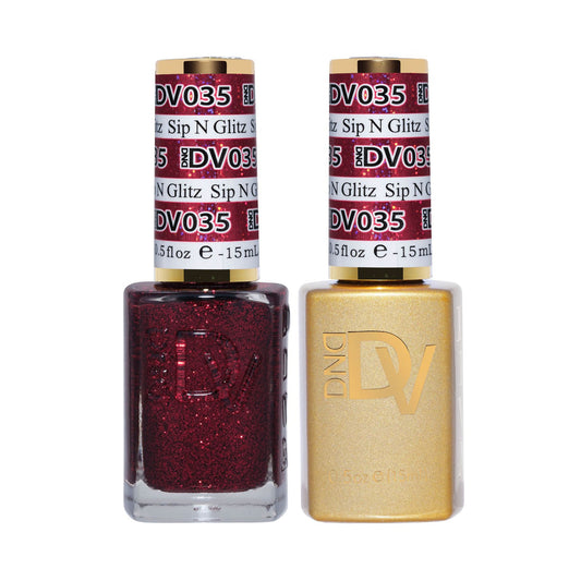 DND Diva Gel & Nail Polish - Sip N’ Glitz #035