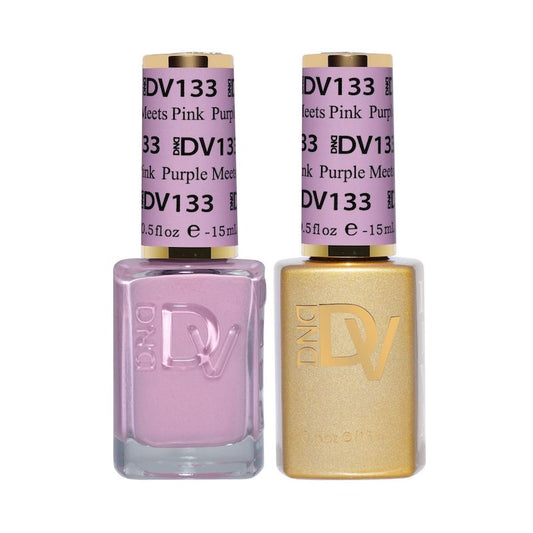 DND Diva Gel & Nail Polish - Purple Meets Pink #133