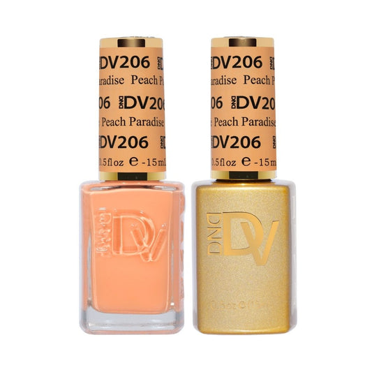 DND Diva Gel & Nail Polish - Peach Paradise #206