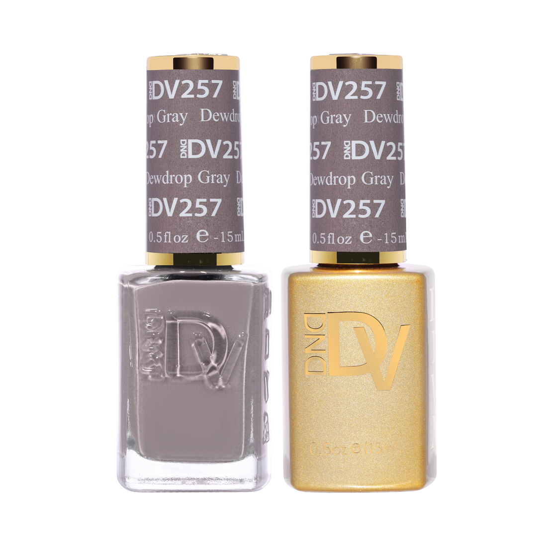 DND Diva Gel & Nail Polish - Dewdrop Gray #257