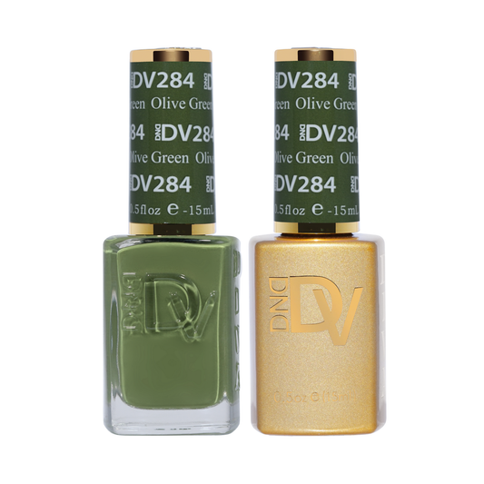 DND Diva Gel & Nail Polish - Olive Green #284