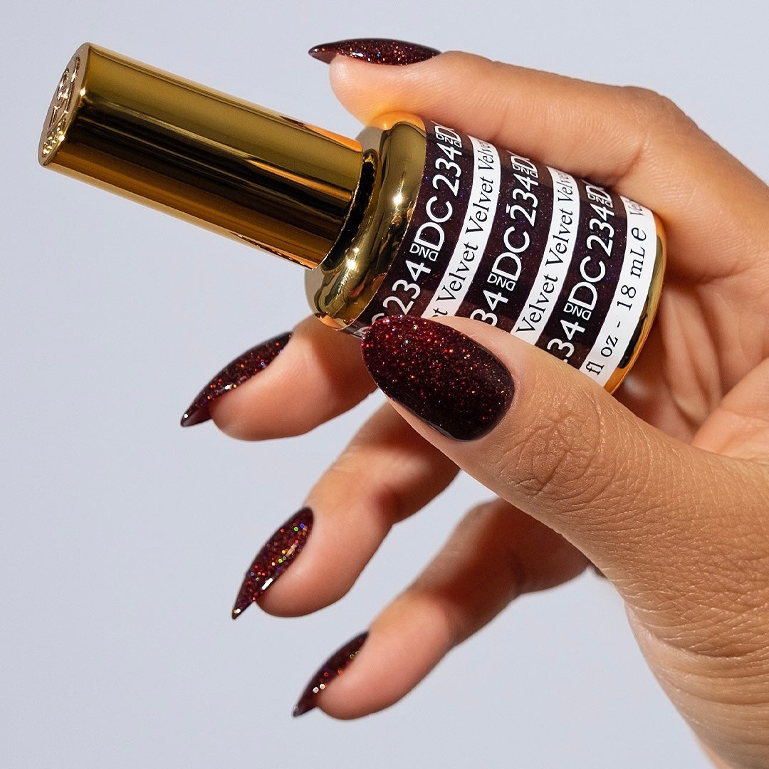 DND DC Mermaid Soak off Gel in holographic glitter - #234 Velvet