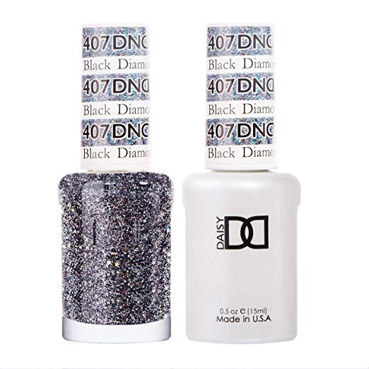 DND Gel Polish & Lacquer - 407 - Black Diamond Star