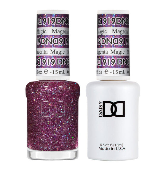 DND Gel Super Glitters #919 Magenta Magic