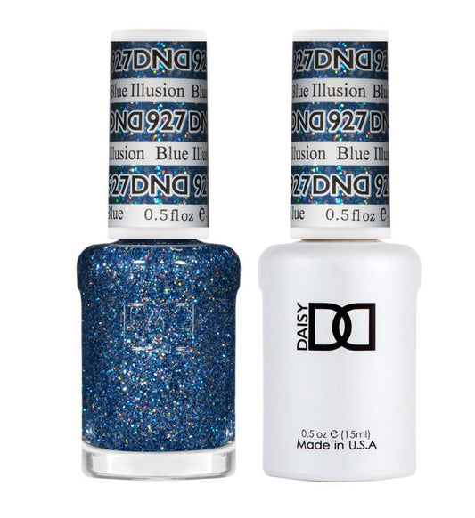 DND Gel Super Glitters #927 Blue Illusion