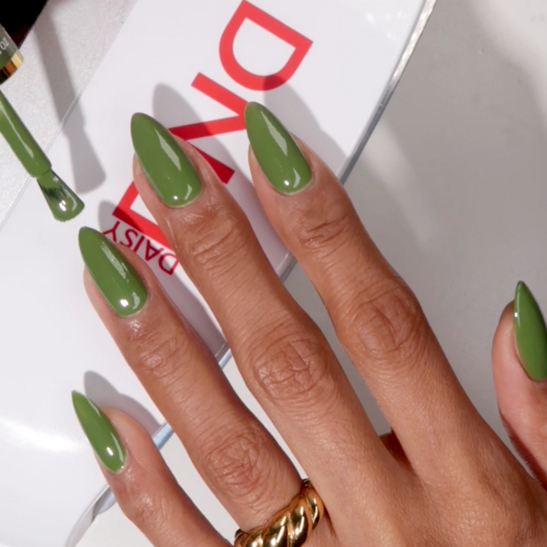 DND Diva Gel & Nail Polish - Olive Green #284