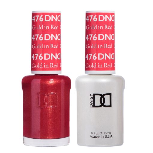 DND Gel Polish & Lacquer - 476 - Gold In Red