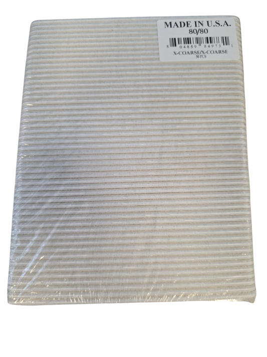 Professional Nail File White Sanding Files 7" (50pcs)