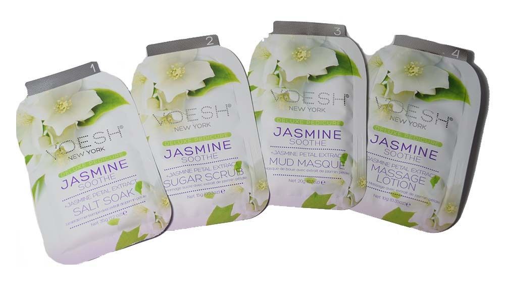 2 Packs of New York Voesh - Pedicure Spa Set 4-in-1 Salt/Scrub/Masque/Massage Lotion