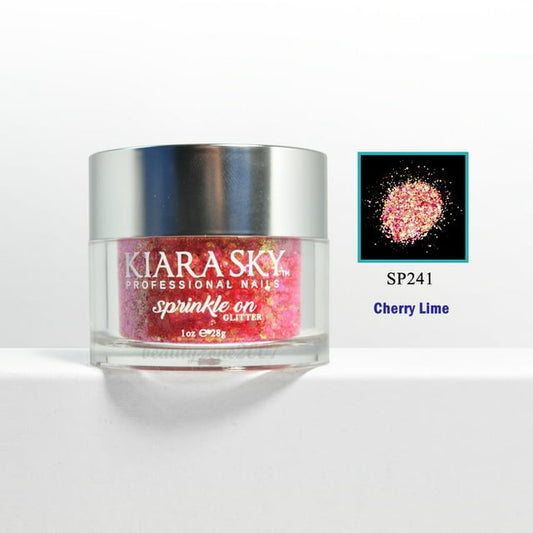 Kiara Sky Sprinkle on Nail glitter 1oz  - SP241 - Cherry Lime