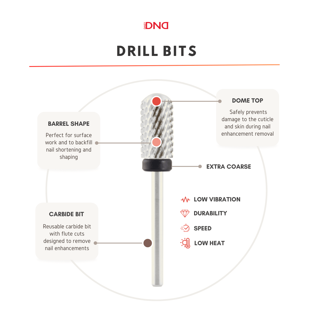 DND Nail Carbide 3/32" Large Smooth Top