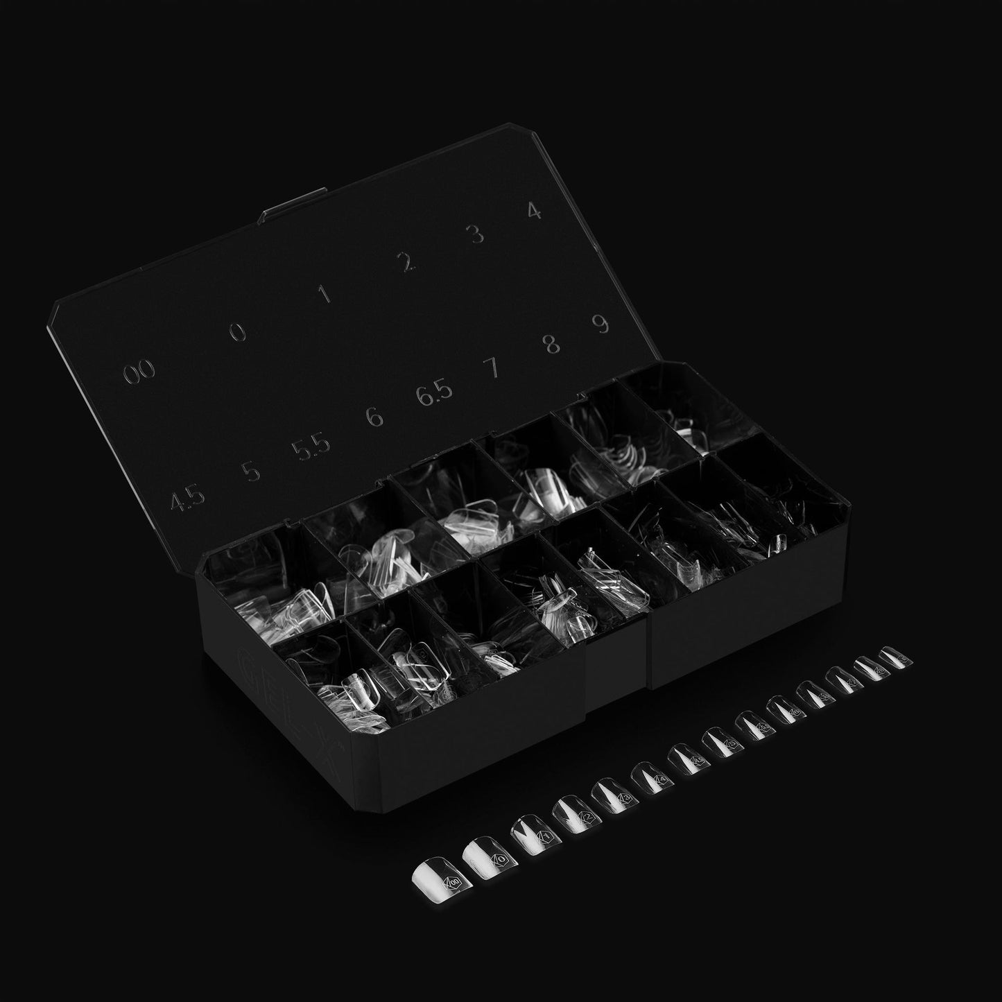 Apres Gel-X Natural Tips Box 14 Sizes - Pro 600pcs - Square | X-Short