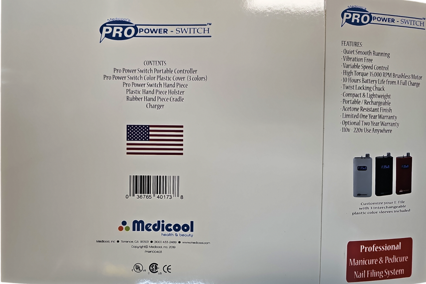 Medicool Pro Power Switch Portable Nail Drill