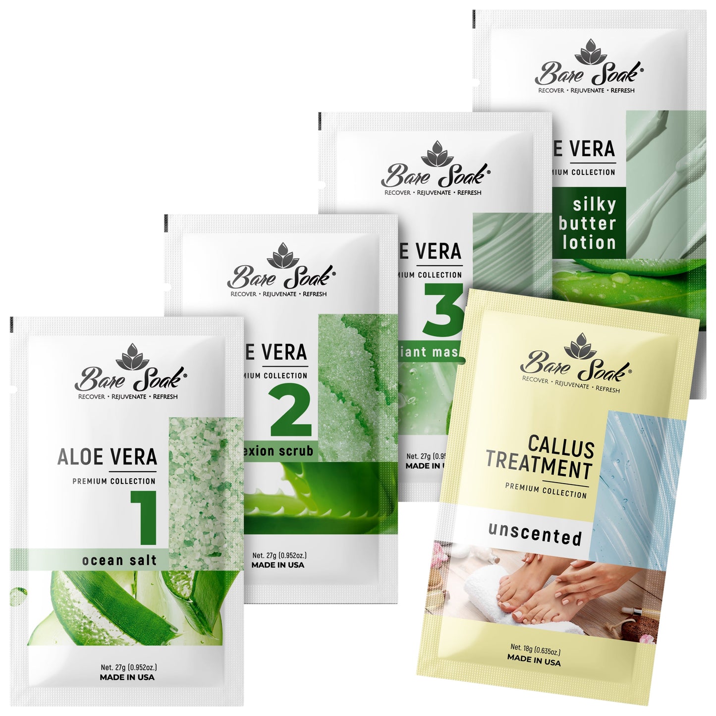 Nurevolution Bare Soak 5 Step Case 50 kits - Aloe Vera