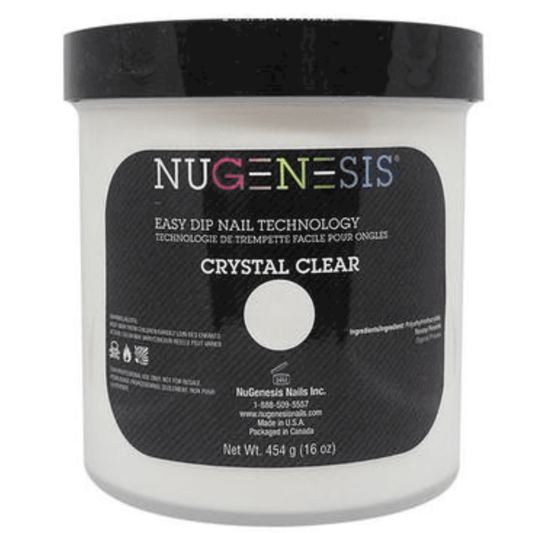 NuGenesis Nail Dipping Powder Refill Size 16oz/454g - Crystal Clear