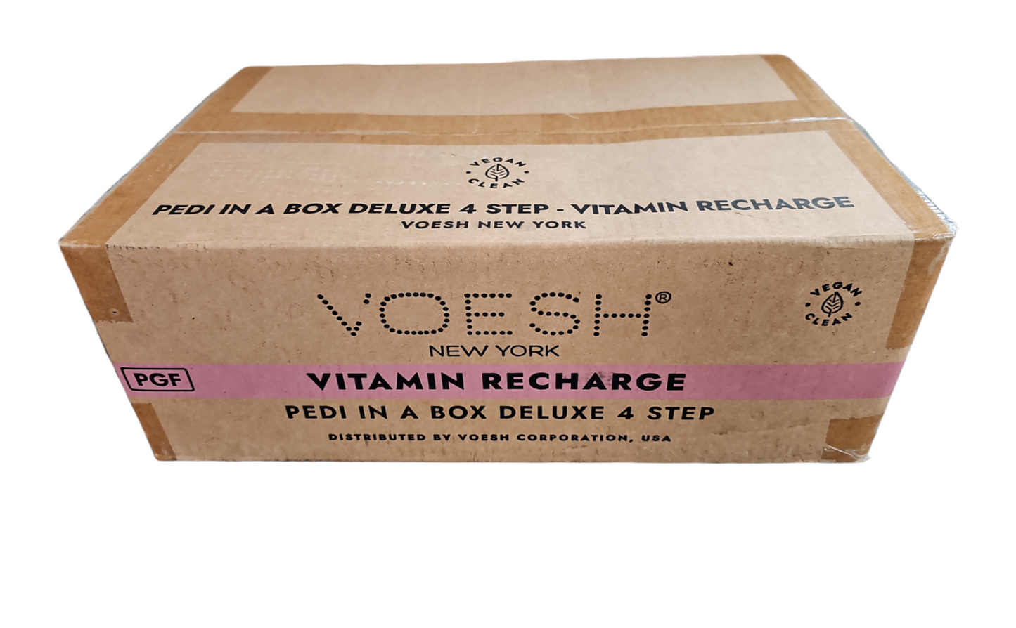 VOESH Deluxe Pedicure In A Box 4 In 1 (Case 50 packs) - Vitamin Recharge