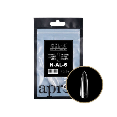 Apres Gel-X Natural Refill Bag 50pcs - Size #00 - 9 - Almond | Long