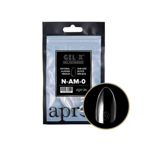 Apres Gel-X Natural Refill Bag 50pcs - Size #00 - 9 - Almond | Medium
