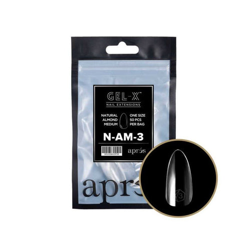 Apres Gel-X Natural Refill Bag 50pcs - Size #00 - 9 - Almond | Medium