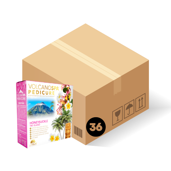 Volcano Pedicure Spa 6 Steps Honeysuckle Tiki Island,  Case of 36 packs