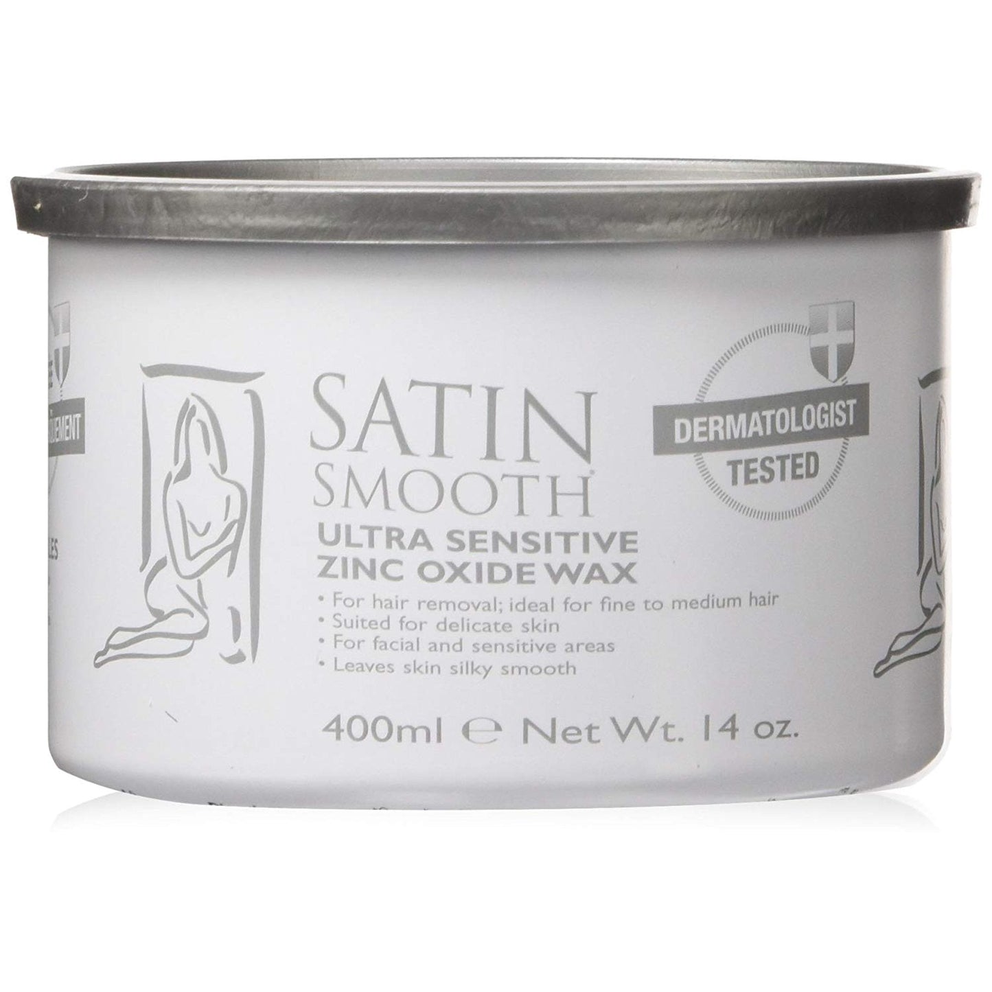 Satin Smooth Ultra Sensitive Soft Wax - Zinc Oxide - 14 oz
