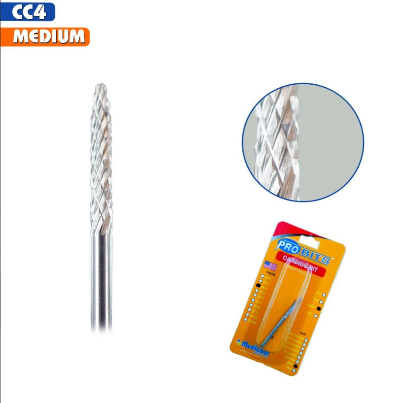 Medicool Pro Bits®  - Silver Carbide Under Nail Cleaner for Nails (CC4)