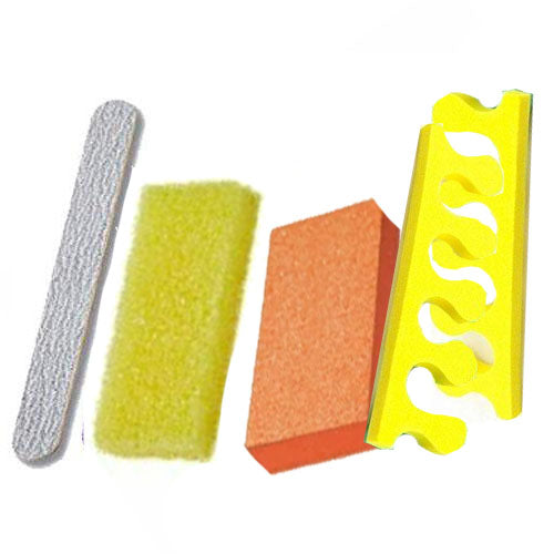 DND Disposable Pedicure Kit | Sanitary & Ready To Use - 200 kits/case (Yellow Pumice)