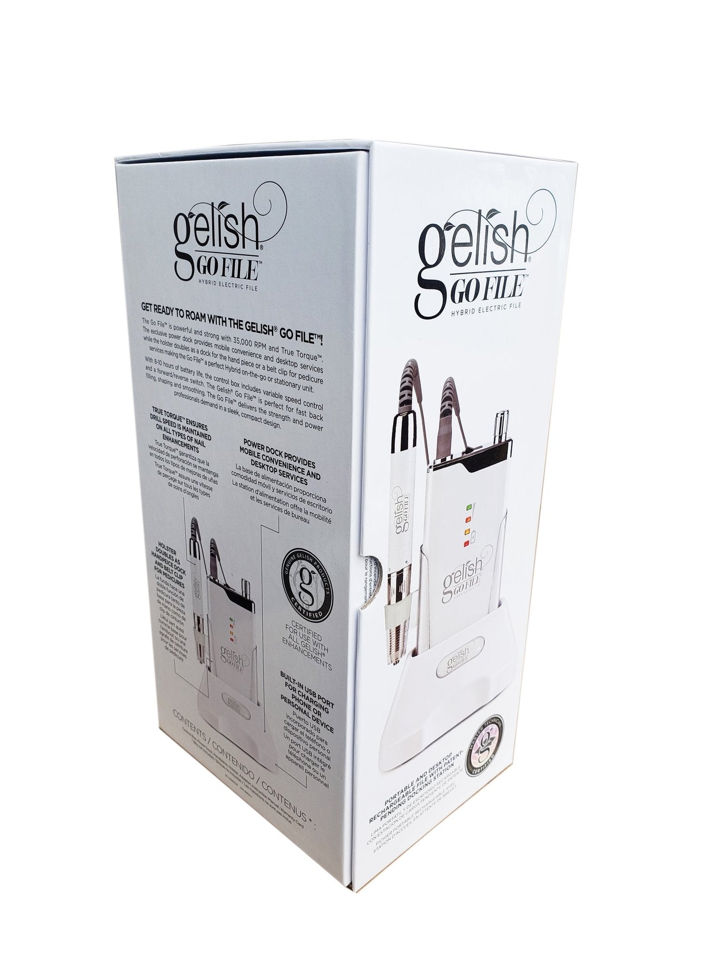 Gelish GO File Hybrid Electric File Portable Rechargeable 35,000RPM
